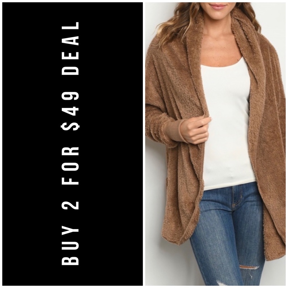 ❄️MOCHA FLEECE CARDIGAN